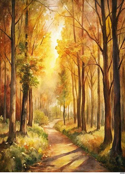 CN22084 papier ryżowy SŁONECZNY LAS