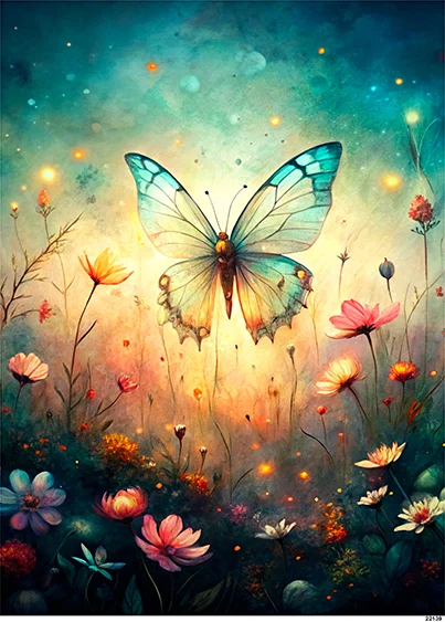 CN22139 papier ryżowy MOTYL I NOCNA ŁĄKA
