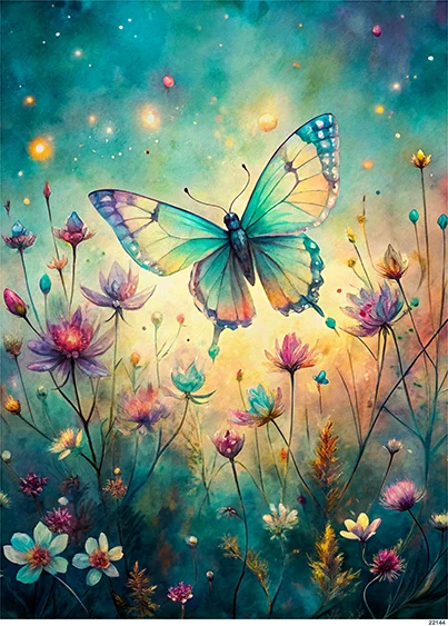 CN22144 papier ryżowy MOTYL NA NOCNEJ ŁĄCE