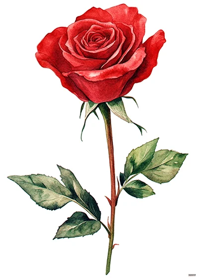 CN22237 papier ryżowy RÓŻA POJEDYNCZA