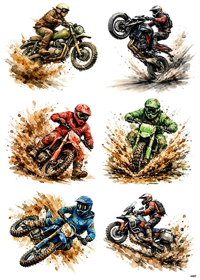 CN4497 papier ryżowy MOTOCYKLE