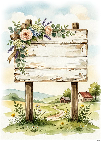 CN22897 papier ryżowy TABLICA POWITALNA