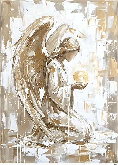 CN22997 papier ryżowy ANIOŁ ARTYSTYCZNY