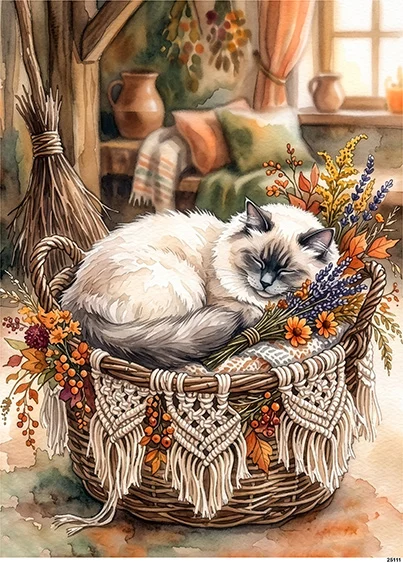 CN25111 papier ryżowy RAGDOLL W KOSZU