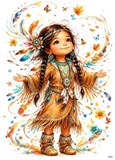 CN25529 papier ryżowy MAŁA INDIANKA