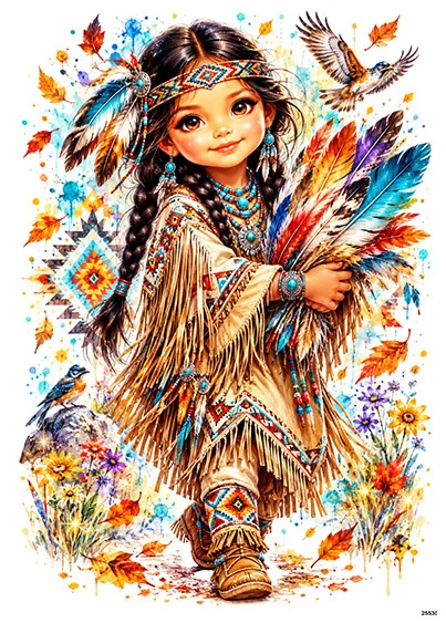 CN25530 papier ryżowy MAŁA INDIANKA