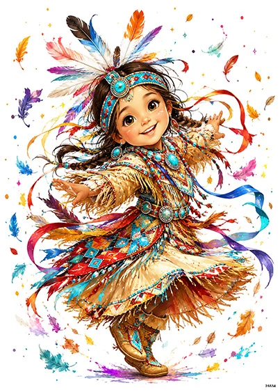 CN25534 papier ryżowy MAŁA INDIANKA