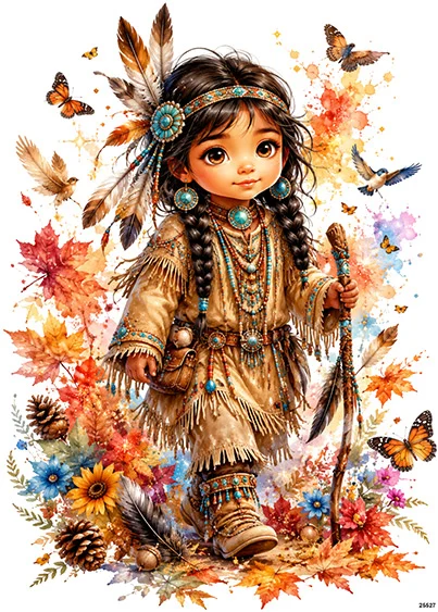 CN25527 papier ryżowy MAŁA INDIANKA