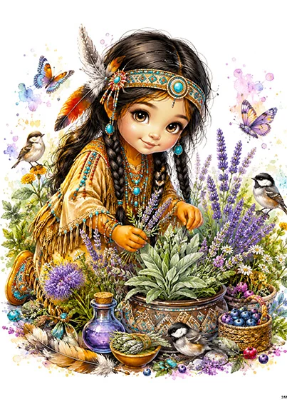 CN25539 papier ryżowy MAŁA INDIANKA