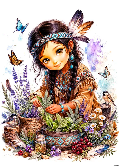 CN25533 papier ryżowy MAŁA INDIANKA
