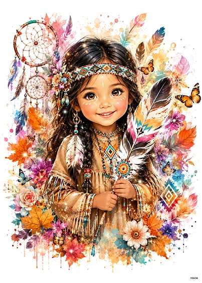 CN25535 papier ryżowy MAŁA INDIANKA
