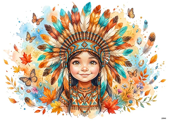 CN25543 papier ryżowy MAŁA INDIANKA