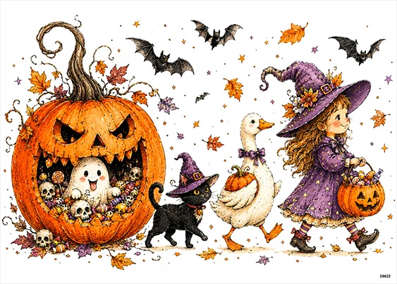CN25622 papier ryżowy HALLOWEEN