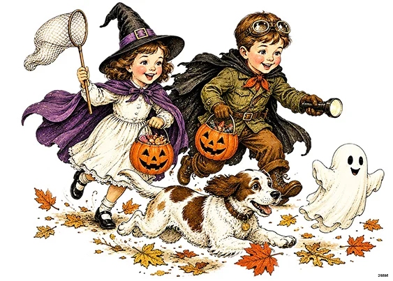 CN25595 papier ryżowy DZIECI W HALLOWEEN