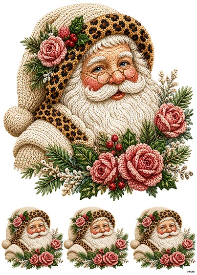 CN25508 papier ryżowy MIKOŁAJ Z WŁÓCZKI