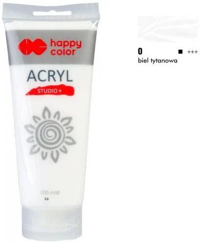 HCL737002000 Farba akrylowa Studio 200ml, biel tytanowa, Happy Color