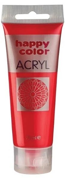 HCL737000752 Farba akrylowa 75ml, czerwony, Happy Color