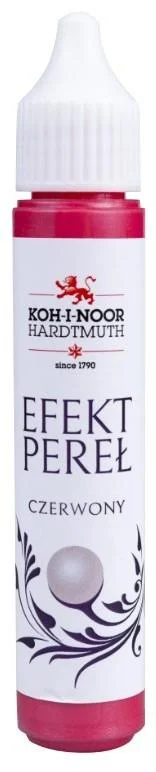 KIN317368 Pisak do zdobień efekt pereł 30 ml czerwony, Koh I Noor
