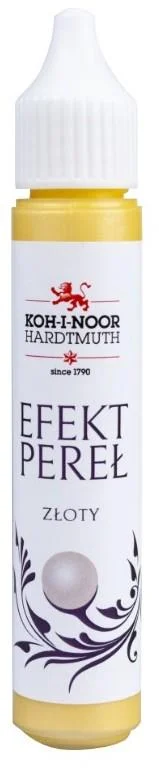 KIN317306 Pisak do zdobień efekt pereł 30 ml złoty, Koh I Noor