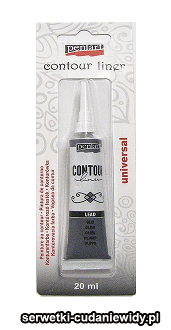 PN518908 PENTART KONTURÓWKA 20 ml METALICZNY OŁÓW