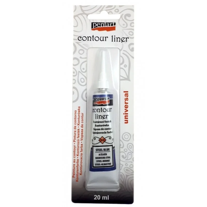 PN518932 PENTART KONTURÓWKA 20 ml METALICZNY STALOWY NIEBIESKI