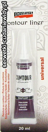 PN518935 PENTART KONTURÓWKA 20 ml BAKŁAŻAN BŁYSZCZĄCY