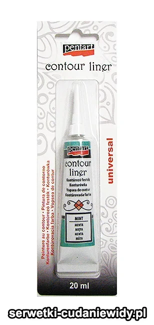 PN518948 PENTART KONTURÓWKA 20 ml MIĘTA BŁYSZCZĄCA