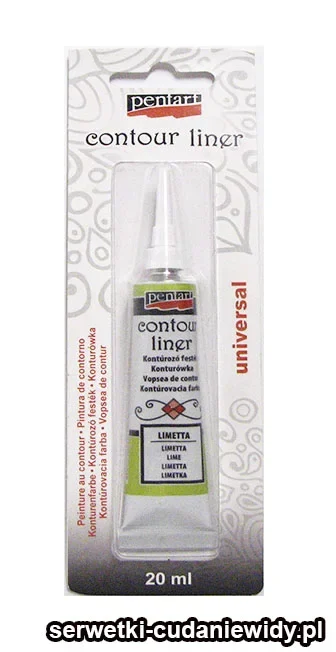 PN518944 PENTART KONTURÓWKA 20 ml LIME BŁYSZCZĄCY