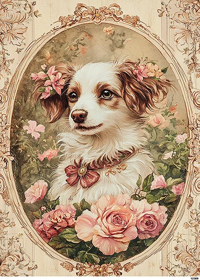 CN12369 papier ryżowy PORTRET CAVALIERA