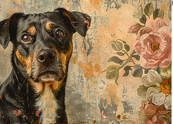 CN12443 papier ryżowy ROTWEILLER PRZYJACIEL