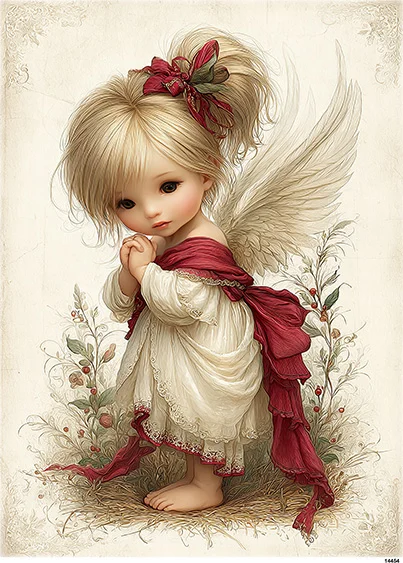 CN14454 papier ryżowy ANIOŁEK BLOND