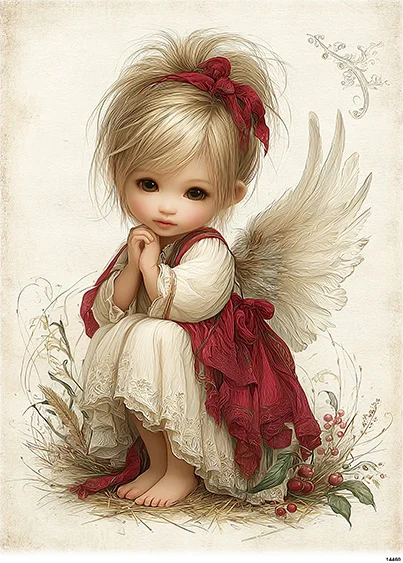 CN14460 papier ryżowy ANIOŁEK BLOND