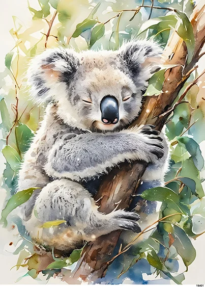 CN16401 papier ryżowy ŚPIĄCY MIŚ KOALA