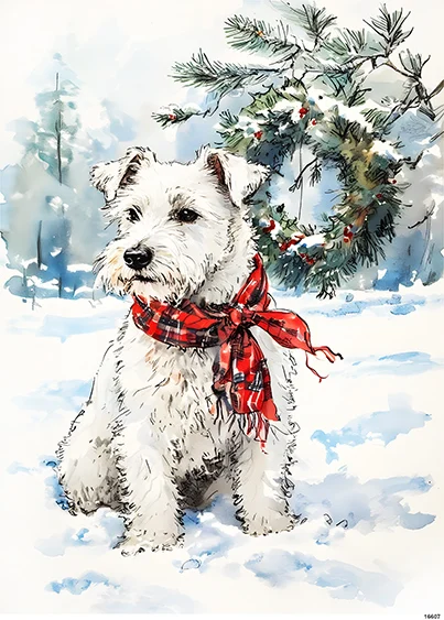 CN16607 papier ryżowy ZIMOWY WESTIE