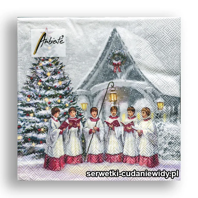 8136PACZKA Chór Świąteczny SERWETKI PACZKA 20 szt.