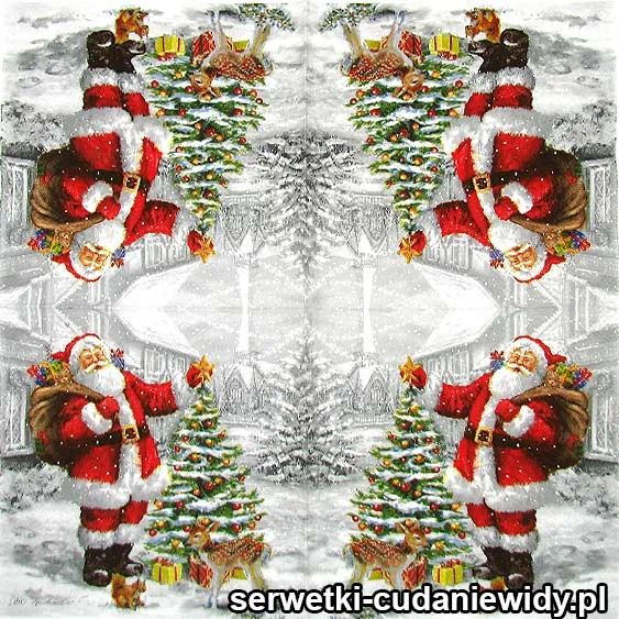 6397 MIKOŁAJ W PRACY serwetki pojedyncze